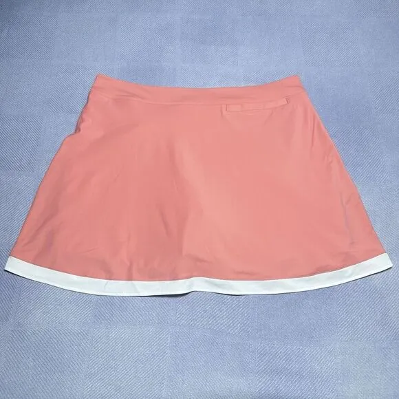 Peter‎ Millar Women's Sally Skort Trim Salmon Pink Golf Performance Skirt XL NWT