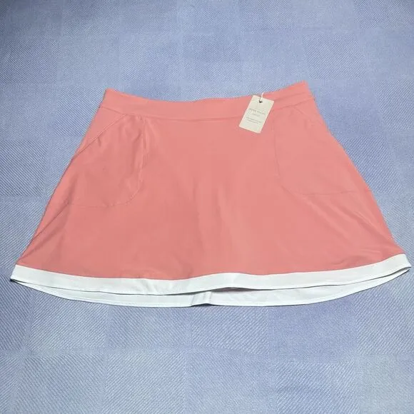 Peter‎ Millar Women's Sally Skort Trim Salmon Pink Golf Performance Skirt XL NWT