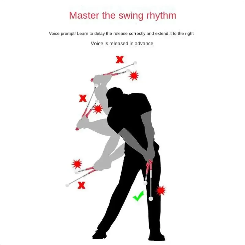 Pgm golf retractable swing practice stick indoor golf sound assistant practitioner hgb022