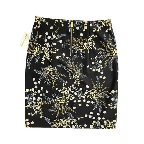 Philosophy Floral Pencil Skirt Above Knee Fitted SZ 8 NWT