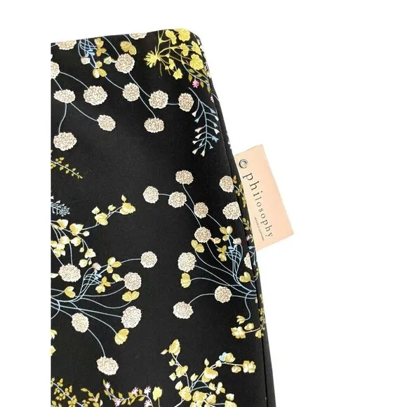 Philosophy Floral Pencil Skirt Above Knee Fitted SZ 8 NWT