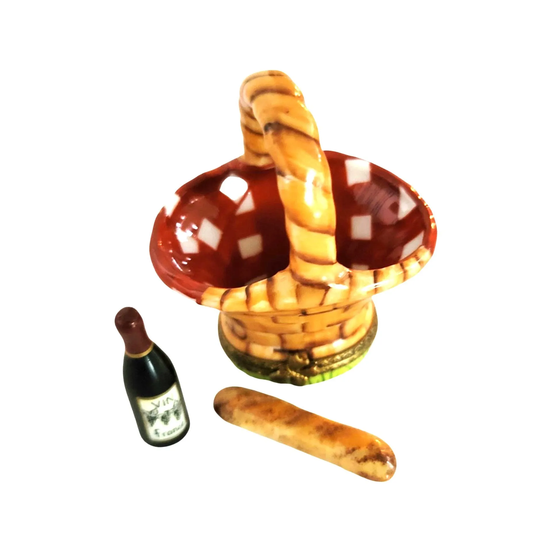 Picnic Basket w Wine and Bread