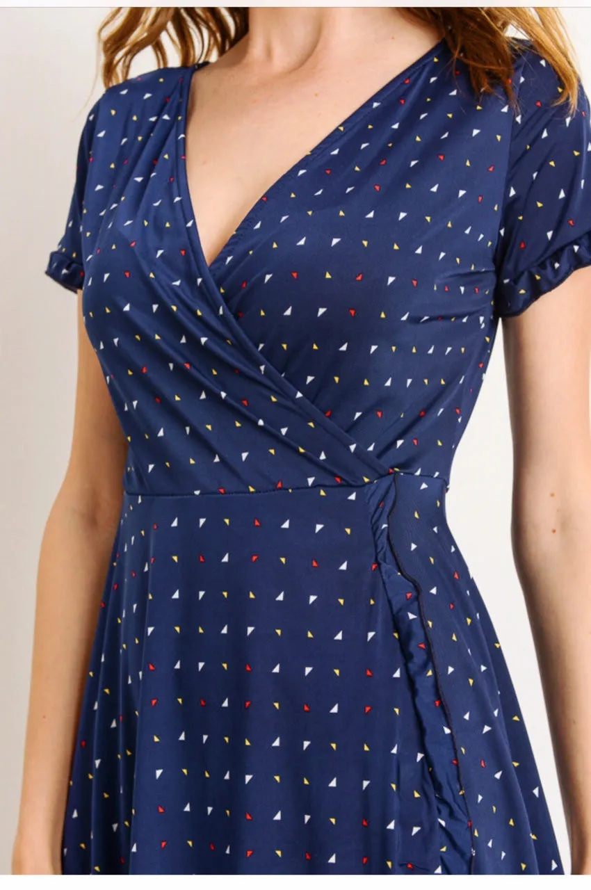 Picnic in Provence Faux Wrap Dress