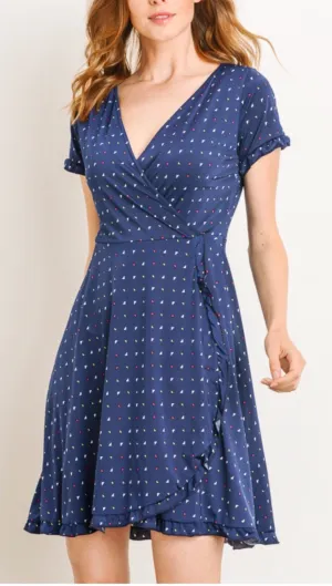 Picnic in Provence Faux Wrap Dress