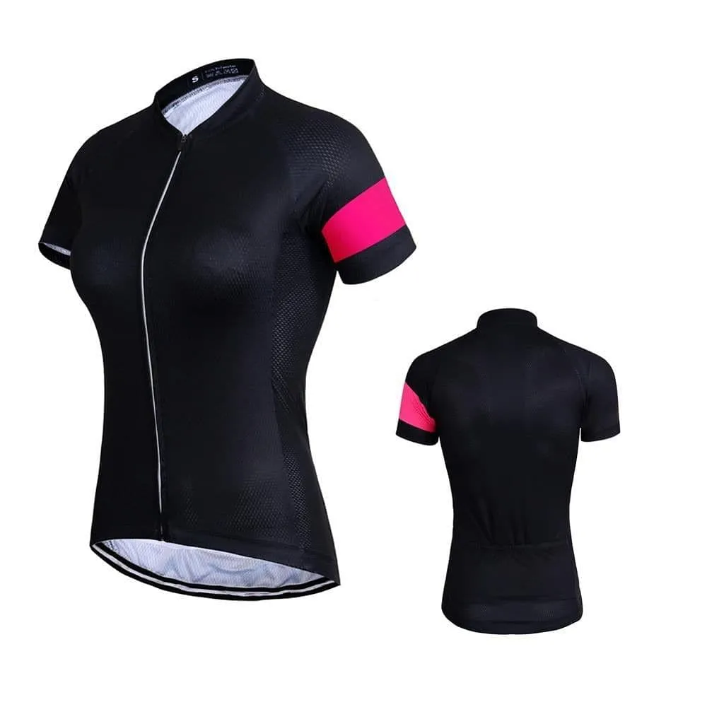 Pink Stripe Sleeve Cycling Jersey