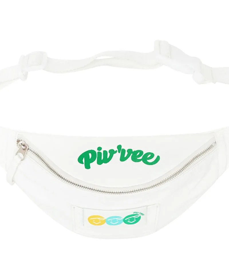 PIV'VEE Triplets Nylon Belt Bag - Cloud White