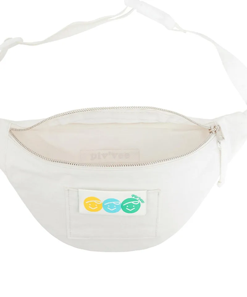 PIV'VEE Triplets Nylon Belt Bag - Cloud White