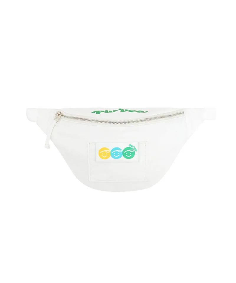 PIV'VEE Triplets Nylon Belt Bag - Cloud White