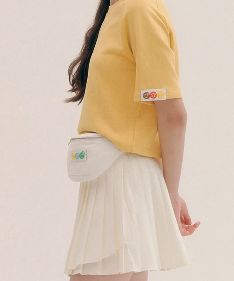 PIV'VEE Triplets Nylon Belt Bag - Cloud White