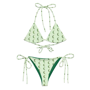 Platano Power Dominican All-over Print Two Piece String Bikini Set Swimsuit
