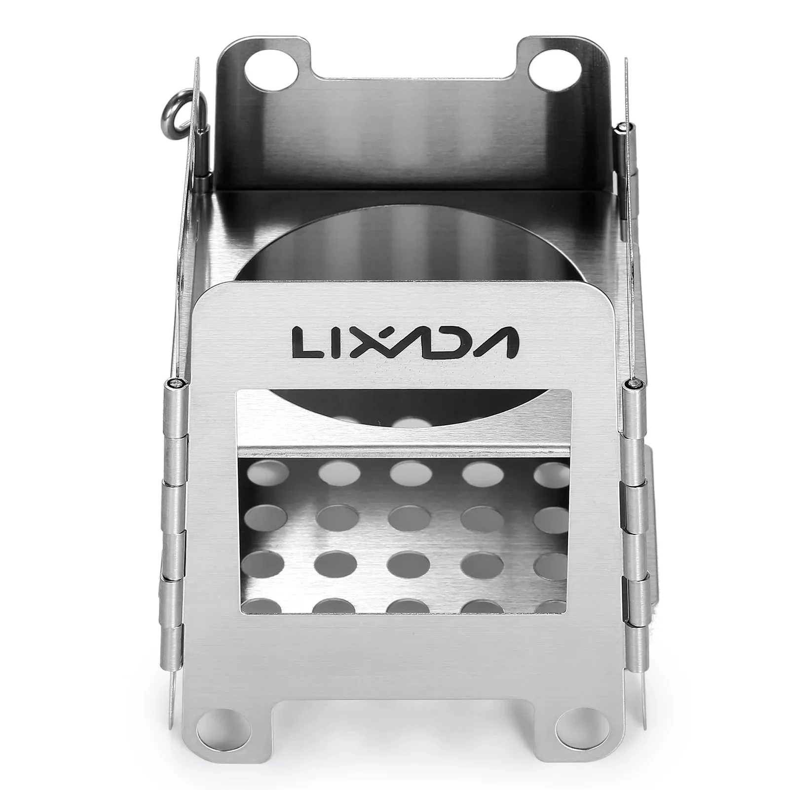 Portable Stainless Steel Lightweight Folding Wood Stove Pocket Stove Outdoor Camping Cooking Picnic Backpacking Stove