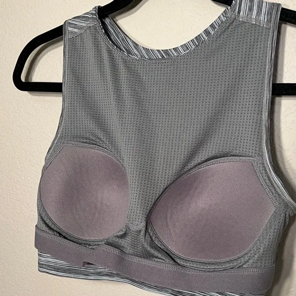 Prana | Lupita Crop Bra Top Yoga Workout Gray Open Back Sports Women Small