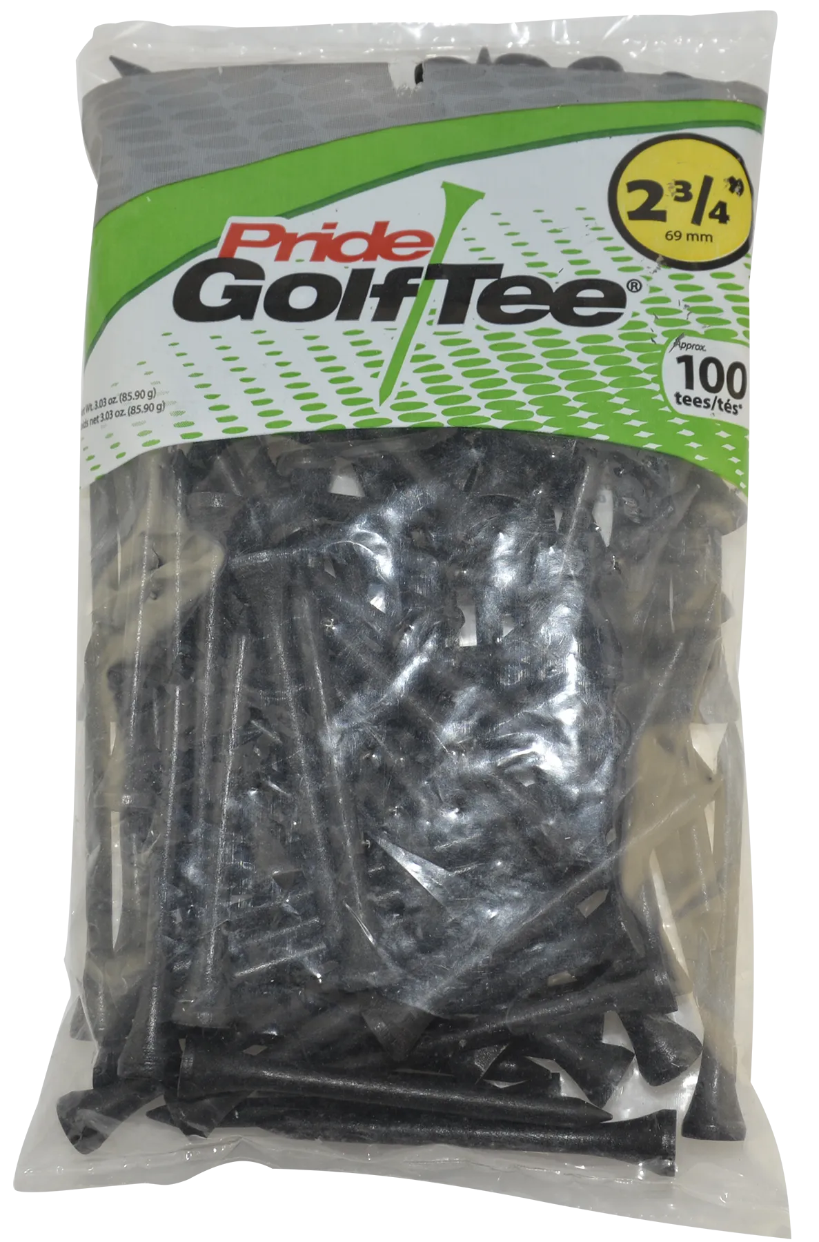 Pride Deluxe Wood Golf Tees 2-3/4"- Retail Bags