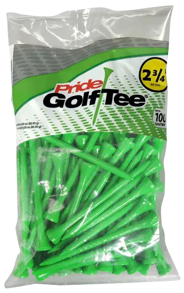 Pride Deluxe Wood Golf Tees 2-3/4"- Retail Bags