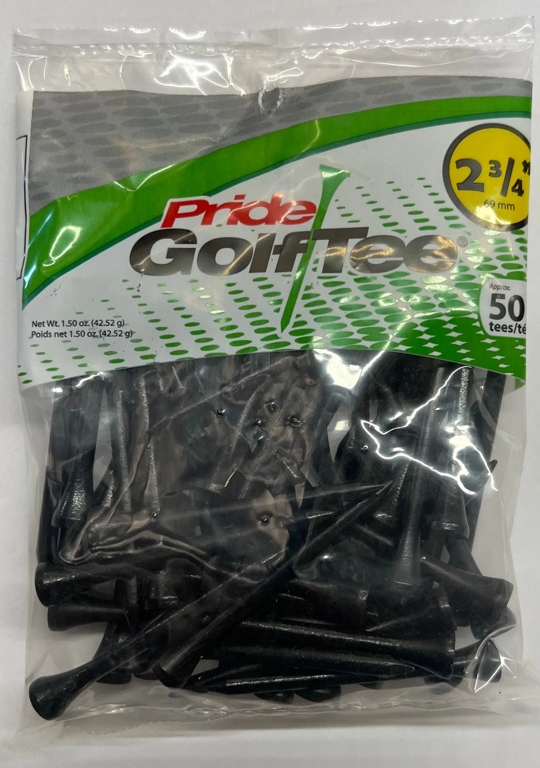 Pride Deluxe Wood Golf Tees 2-3/4"- Retail Bags
