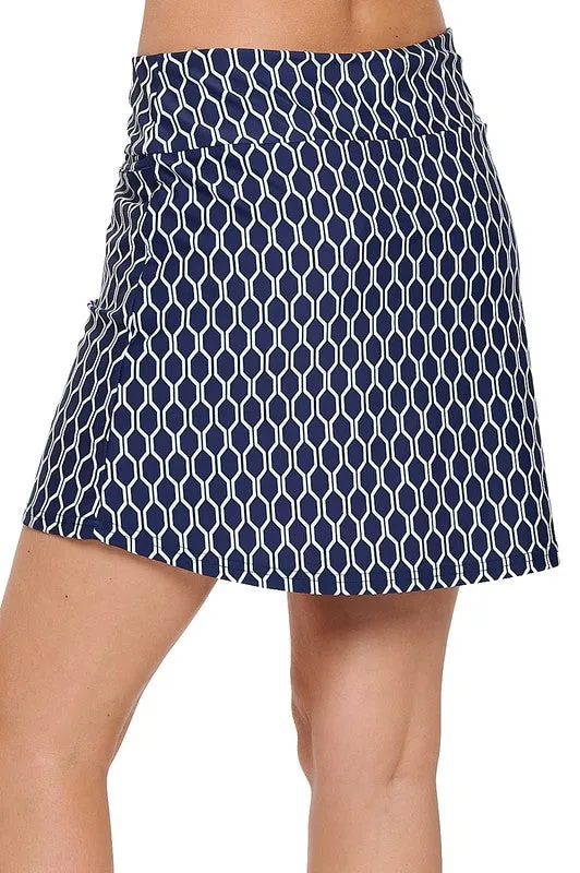 PRINTED GISELLE HIGH PERFORMANCE A-LINE SKORT
