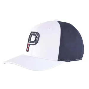 Puma Youth Pars and Stripes P Snapback Cap Bright White-Navy Blazer