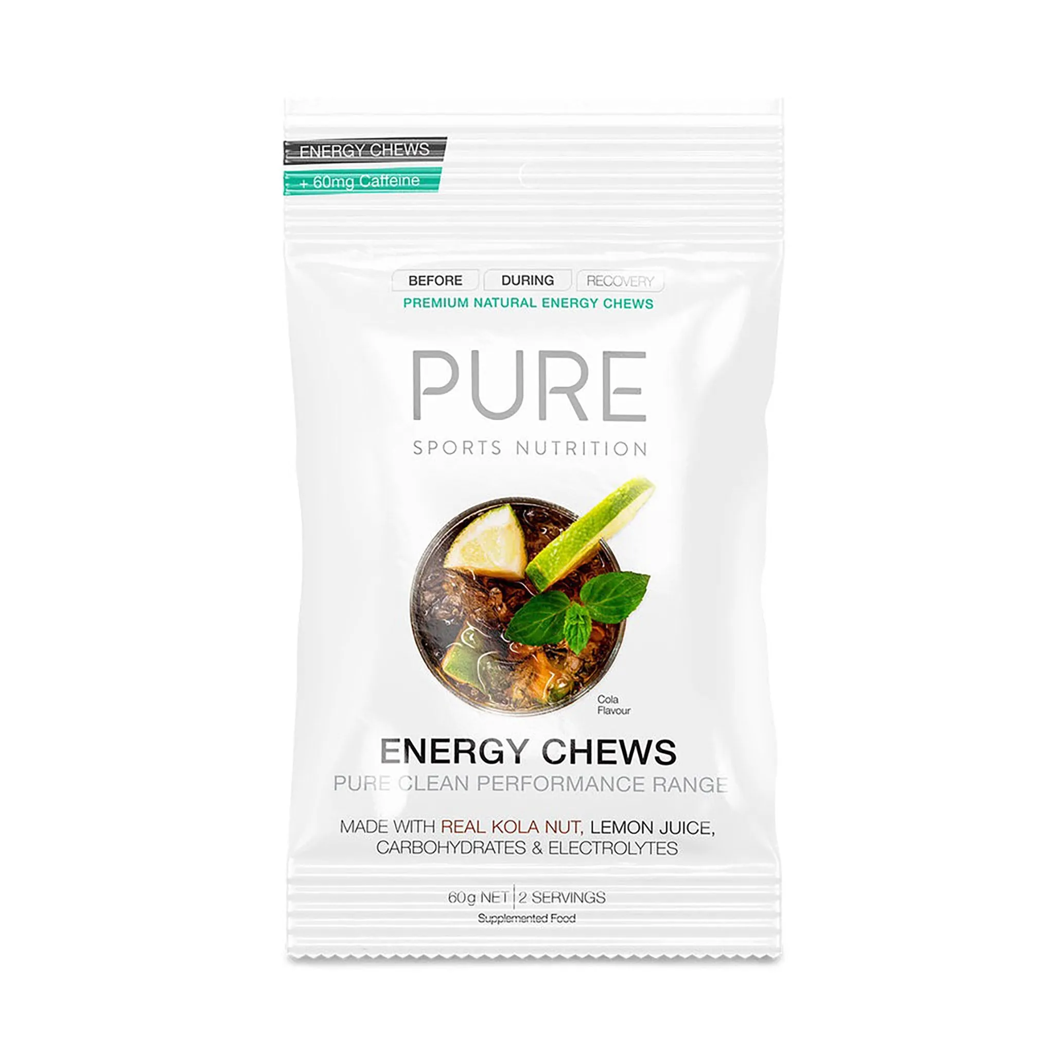 Pure Energy Chews Cola   Caffeine 60g
