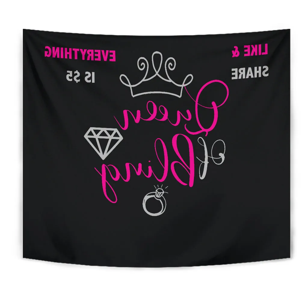 Queen of Bling Live Video Backdrop Banner In Reverse