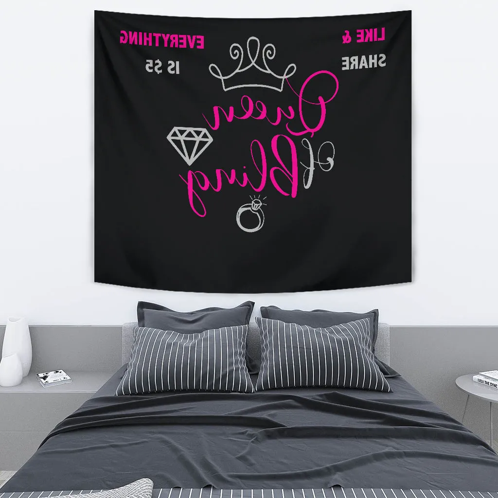 Queen of Bling Live Video Backdrop Banner In Reverse