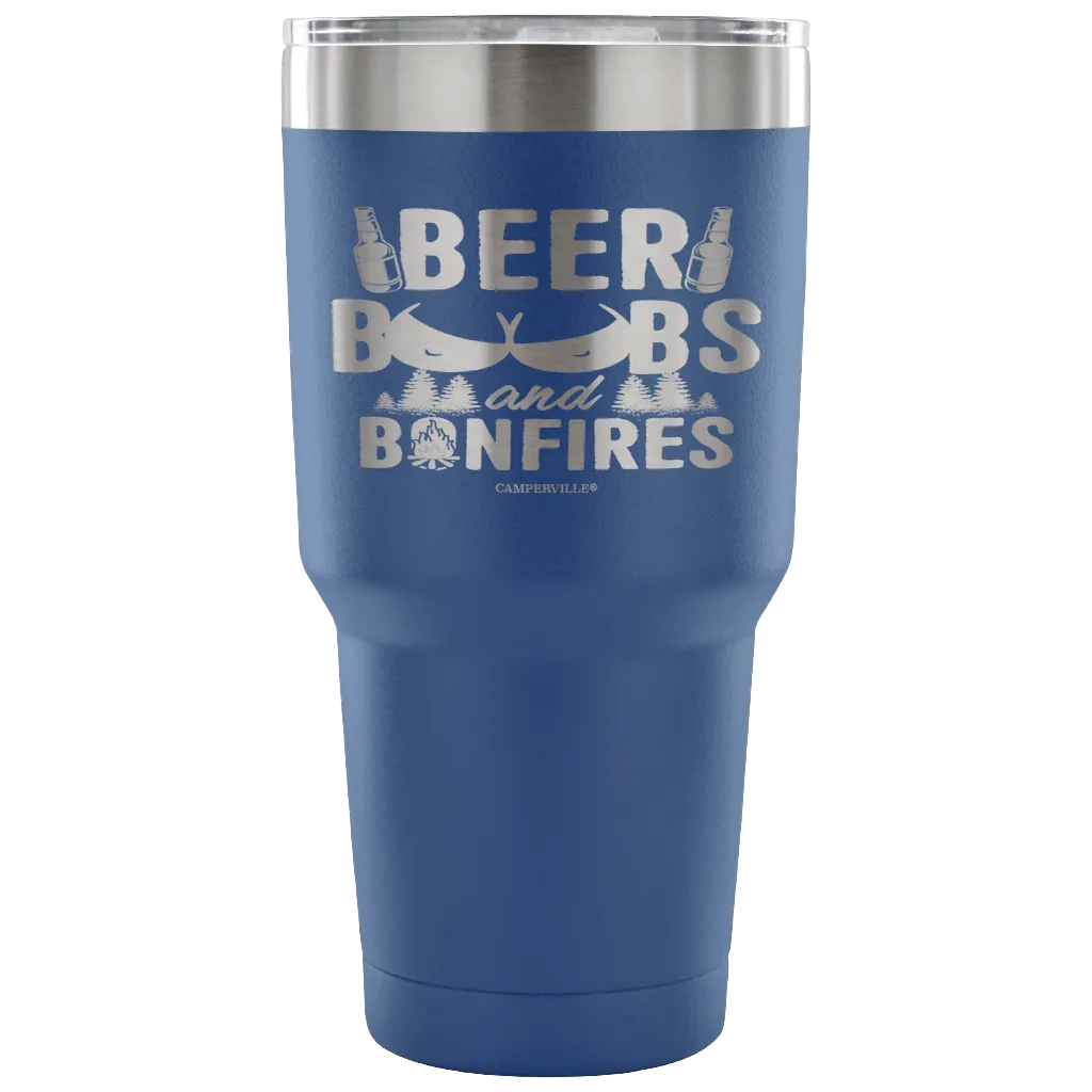 "Beer, Boobs, and Bonfires" Stainless Steel Tumbler