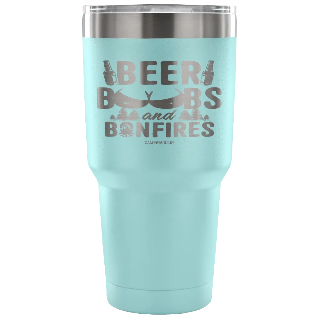 "Beer, Boobs, and Bonfires" Stainless Steel Tumbler