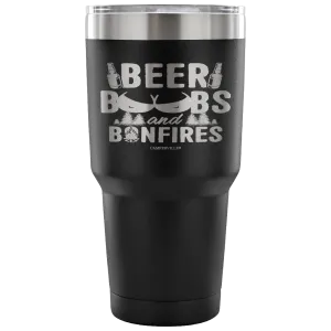 "Beer, Boobs, and Bonfires" Stainless Steel Tumbler