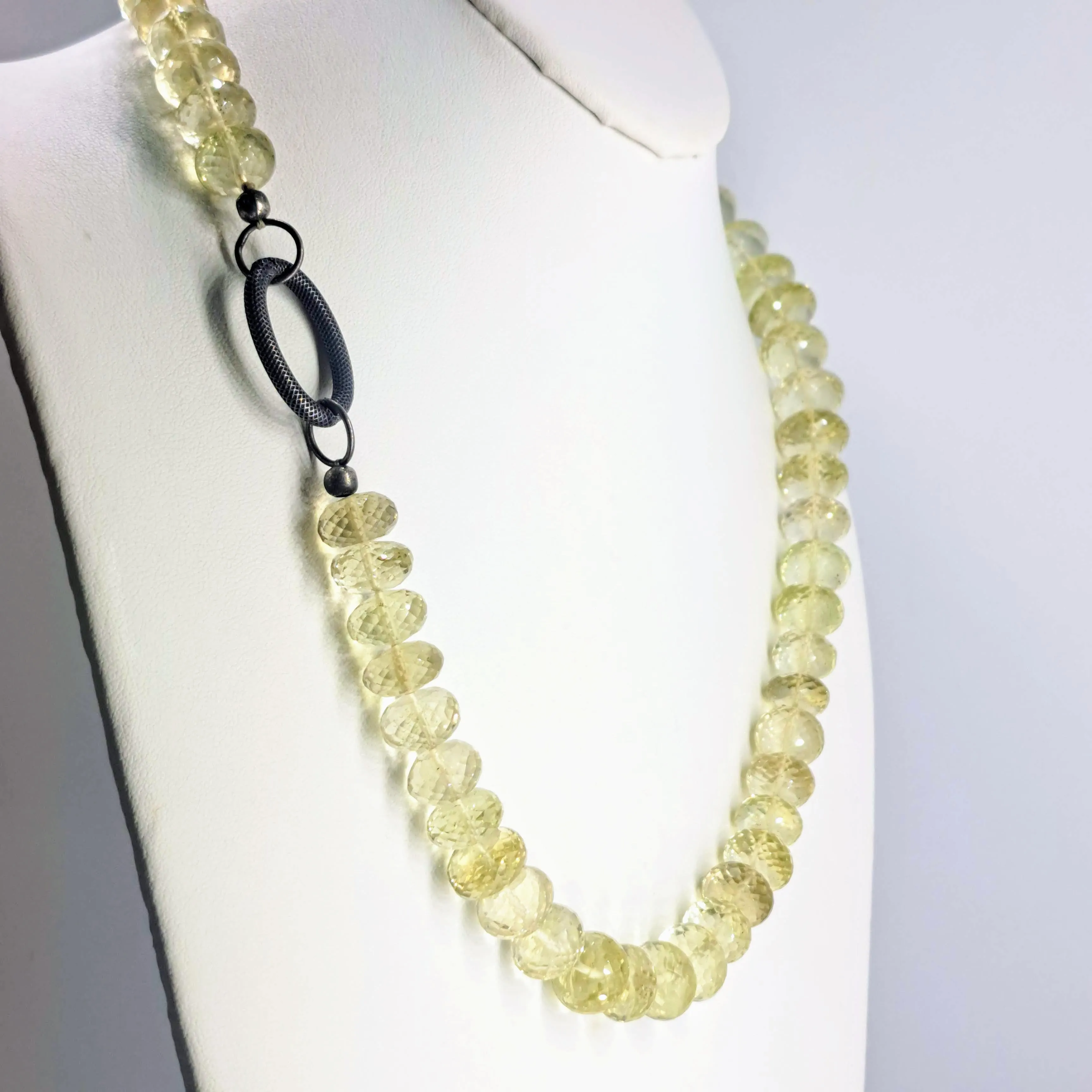 "Lots O' Lemon Drops" Necklace/Pendant - Topaz, Black Sterling