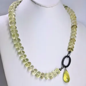 "Lots O' Lemon Drops" Necklace/Pendant - Topaz, Black Sterling