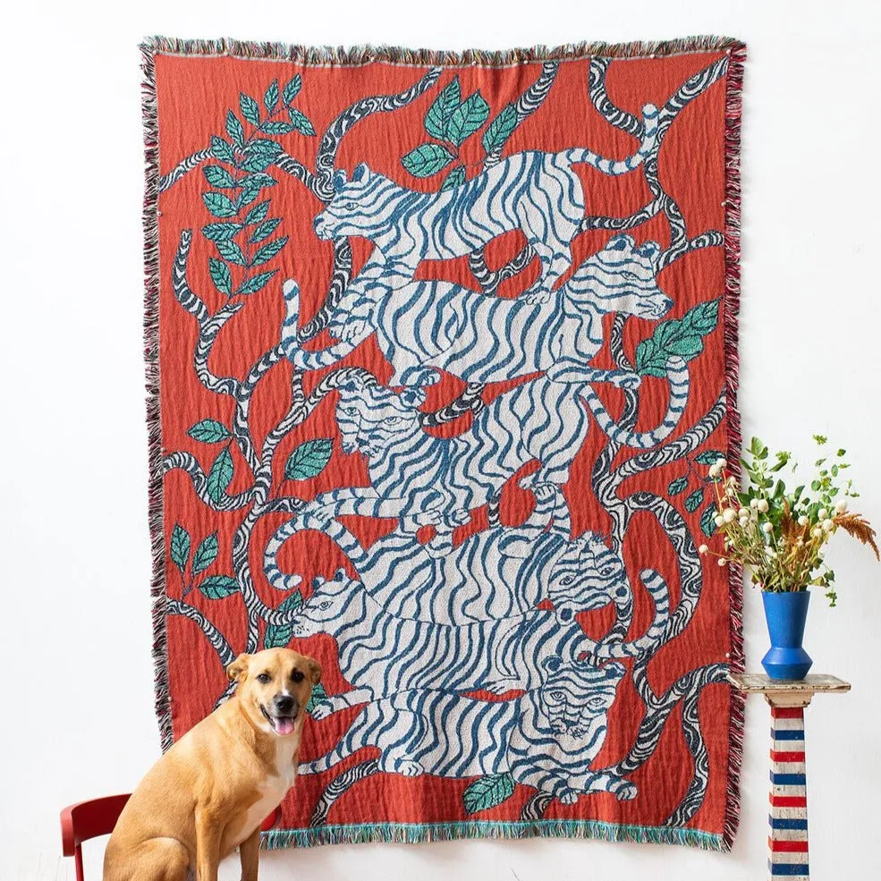 Red Tigers Blanket