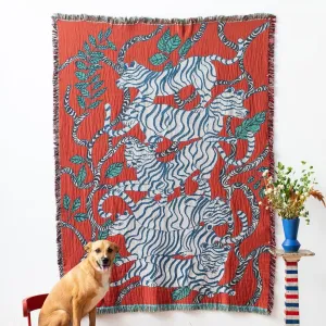 Red Tigers Blanket