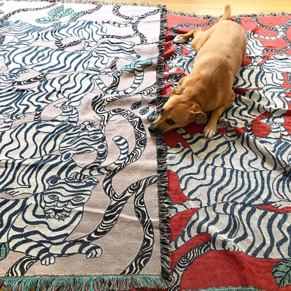 Red Tigers Blanket