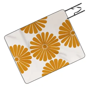 Retro Daisy V Picnic Blanket