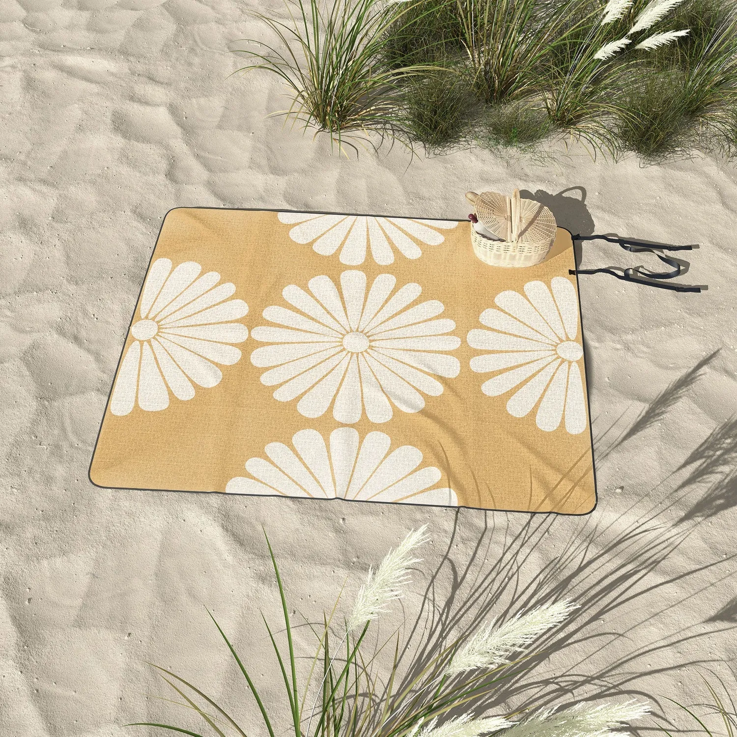 Retro Daisy XXIV Picnic Blanket