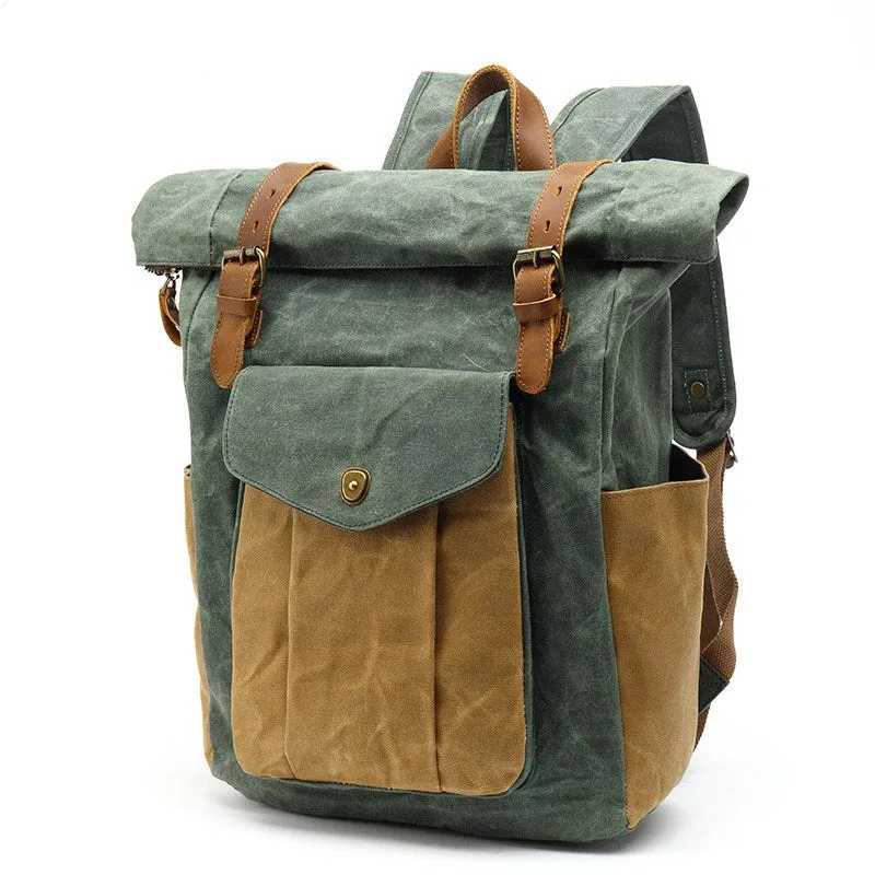 Retro Durable Travel Canvas Backpack with Multiple Pockets | Stylish and Sturdy Design