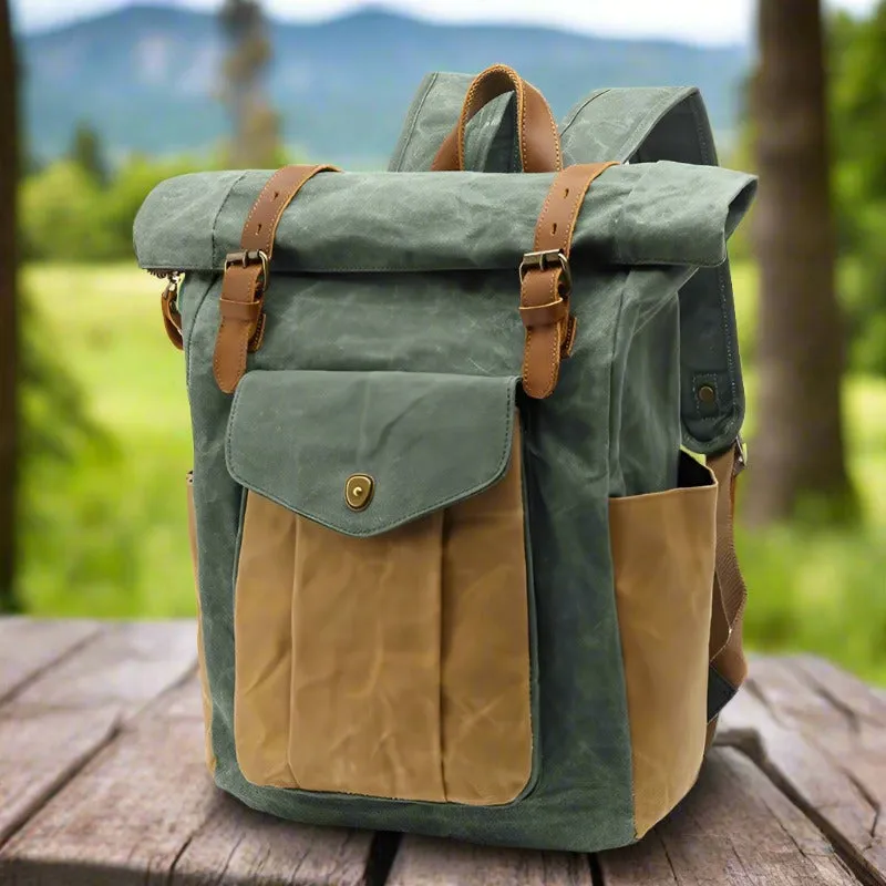 Retro Durable Travel Canvas Backpack with Multiple Pockets | Stylish and Sturdy Design