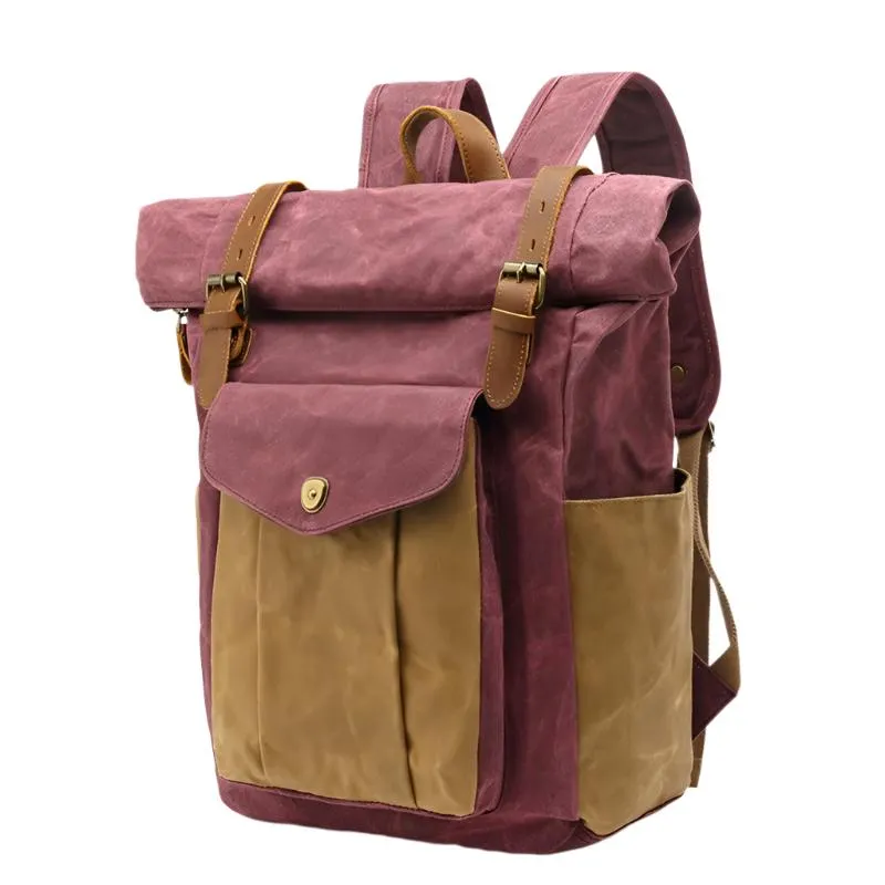 Retro Durable Travel Canvas Backpack with Multiple Pockets | Stylish and Sturdy Design