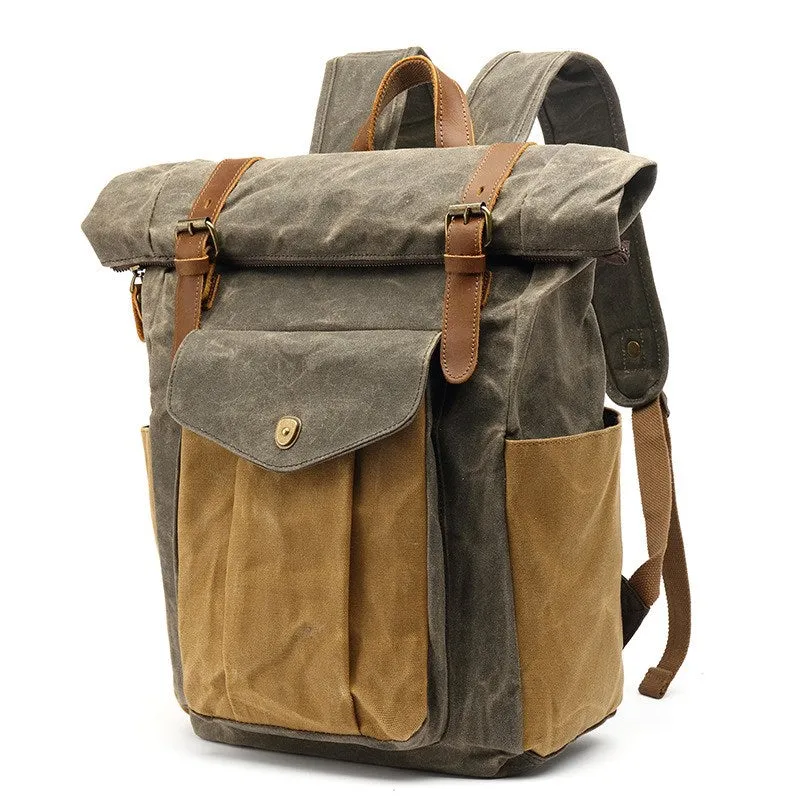 Retro Durable Travel Canvas Backpack with Multiple Pockets | Stylish and Sturdy Design
