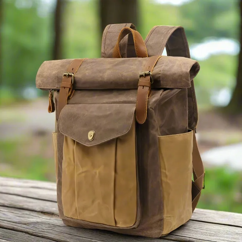 Retro Durable Travel Canvas Backpack with Multiple Pockets | Stylish and Sturdy Design