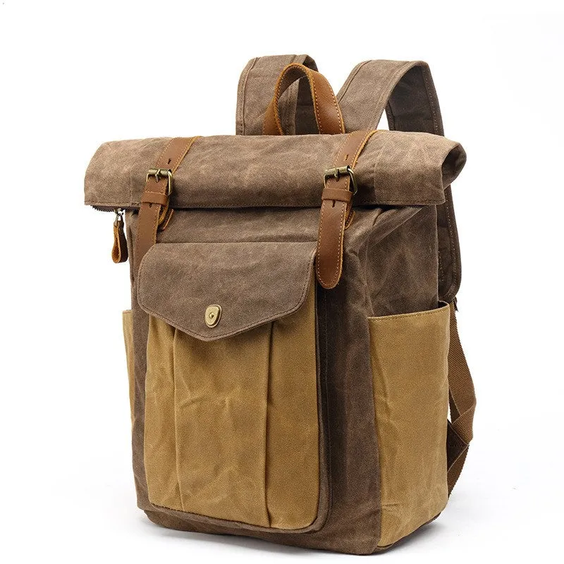 Retro Durable Travel Canvas Backpack with Multiple Pockets | Stylish and Sturdy Design