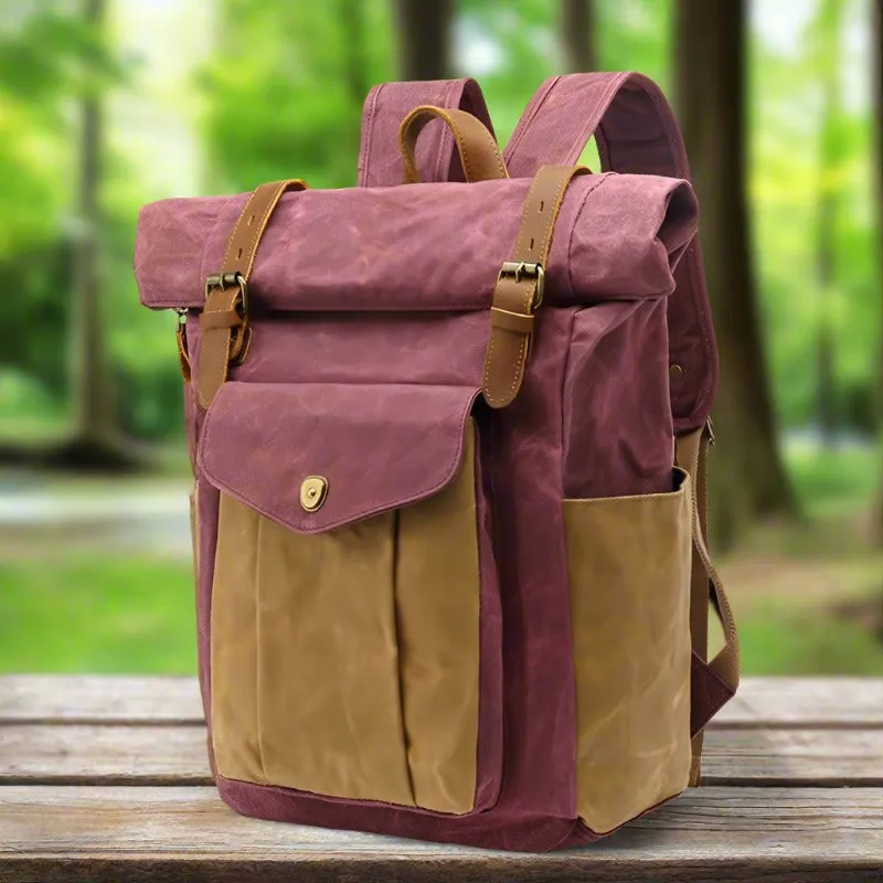 Retro Durable Travel Canvas Backpack with Multiple Pockets | Stylish and Sturdy Design