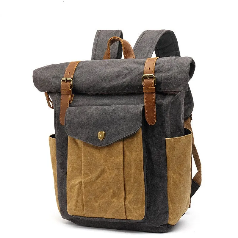 Retro Durable Travel Canvas Backpack with Multiple Pockets | Stylish and Sturdy Design