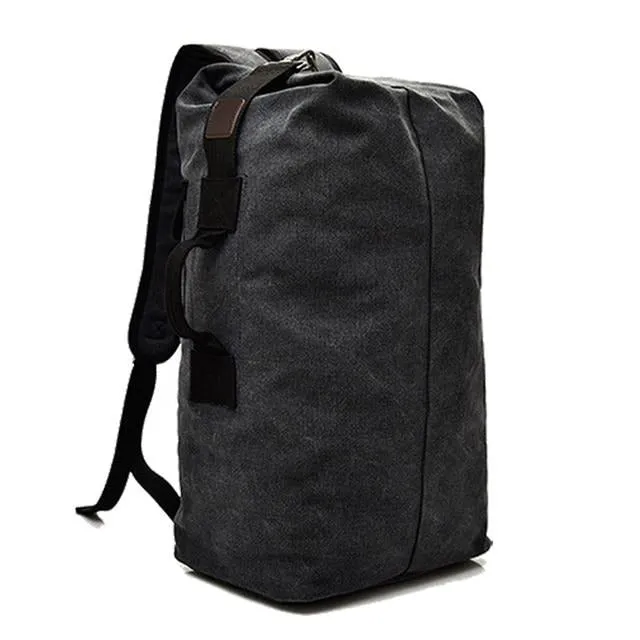 Rugged Canvas Top Loader Pack Bushcraft Backpack, Three Sizes, M/L/XL