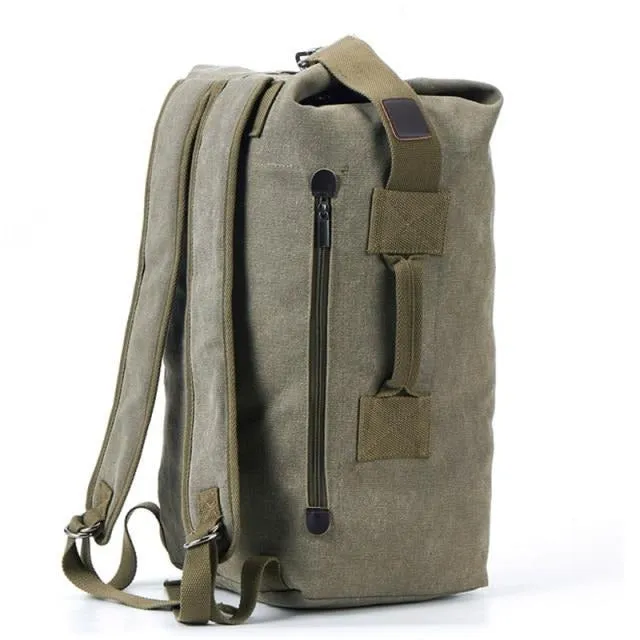 Rugged Canvas Top Loader Pack Bushcraft Backpack, Three Sizes, M/L/XL