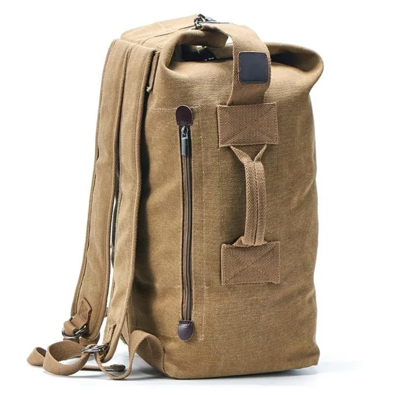 Rugged Canvas Top Loader Pack Bushcraft Backpack, Three Sizes, M/L/XL