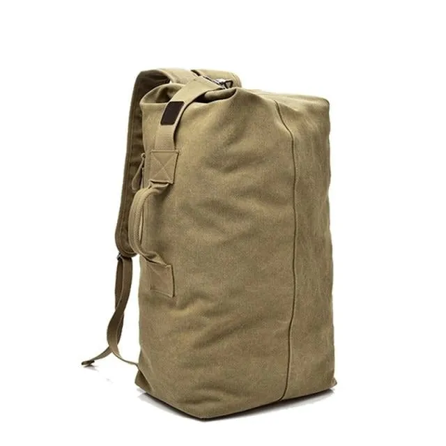 Rugged Canvas Top Loader Pack Bushcraft Backpack, Three Sizes, M/L/XL