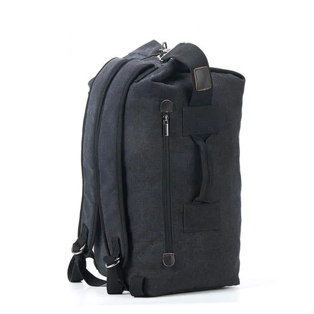 Rugged Canvas Top Loader Pack Bushcraft Backpack, Three Sizes, M/L/XL
