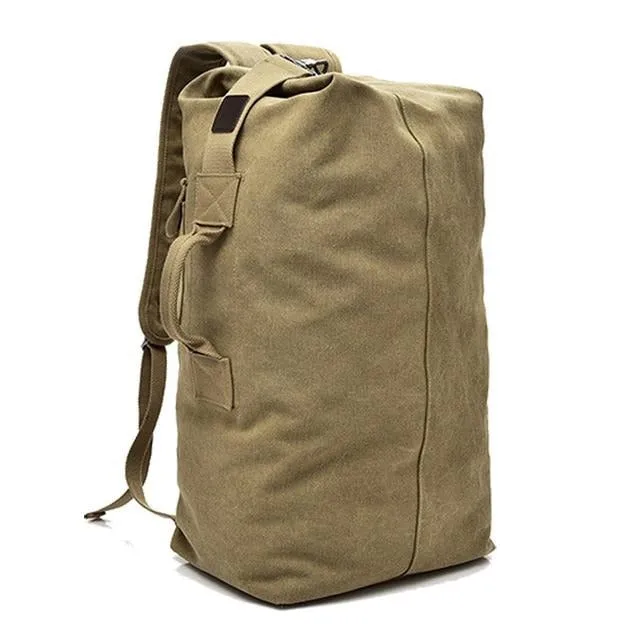 Rugged Canvas Top Loader Pack Bushcraft Backpack, Three Sizes, M/L/XL