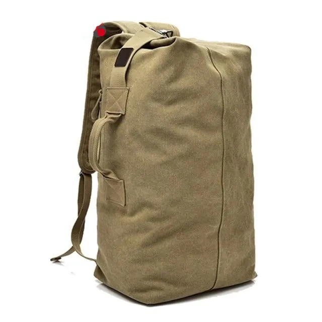 Rugged Canvas Top Loader Pack Bushcraft Backpack, Three Sizes, M/L/XL