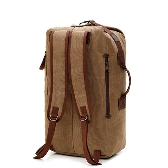 Rugged Canvas Top Loader Pack Bushcraft Backpack, Three Sizes, M/L/XL